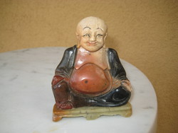 Budha , kézi , zsírkő  faragás  , 75 x 85 mm