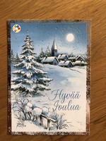 Karácsonyi képeslap - Havas táj