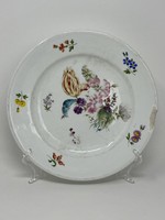 Antik Alt Wien virágokkal díszített tányér 1860-ból- CZ