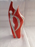 Art deco lengyel  porcelán hal  váza