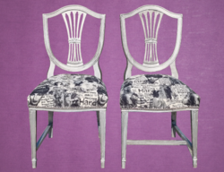 Két ezüst vintage szék (ár/2 db)