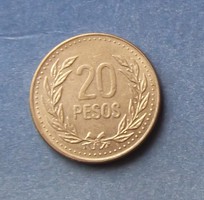 Kolumbia - 20 pesos 1992