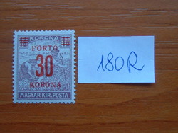 MAGYAR KIR. POSTA 30 / 1- 1/2 KORONA1922-es 1920-1924 felülnyomott 180R