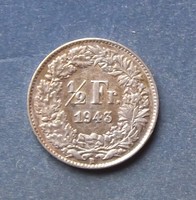 Svájc - 1/2 frank 1943 B