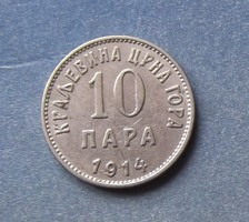 Montenegró - 10 para 1914