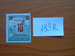 MAGYAR KIR. POSTA 10 2-1/2 KORONA 1923 -1924 1922-es postai bélyeg, pirosra nyomtatva 183R