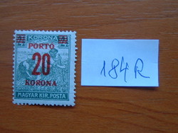 MAGYAR KIR. POSTA  20 2-1/2 KORONA 1923 -1924 1922-es postai bélyeg, pirosra nyomtatva 184R