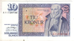 10 krónur 1961 mars. 29. Izland 37. signo UNC