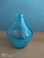 Fátyolüveg váza türkiz