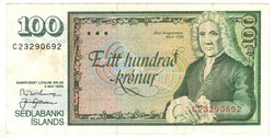 100 krónur 1986 mai 5. 50. signo Izland
