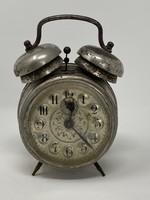Ritka, antik, 19.századi felhúzós csörgős vekker, óra, ébresztőóra- CZ