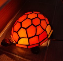 Tiffany teknős lámpa, éjjeli lámpa