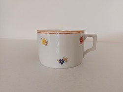 Régi Zsolnay porcelán virágos kávés csésze