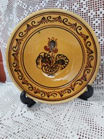 Beautiful in Hódmezővásárhely? 24.5 cm floral wall plate, nostalgia ceramic