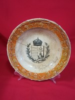 Kossúth címeres tányér 1860- 1880
