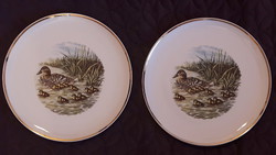 2pcs bird, duck porcelain plate, wall plate