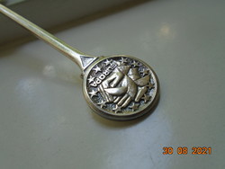 WB 90 Jelzéssel ezüstözött souvenir kiskanál érme verettel az EU-s halállomány védelme