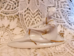 Nagyon ritka art deco porcelán ülő nő a  cc. 1920'S-30'-as évek