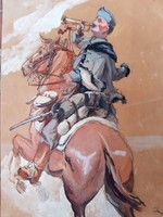 Első Világháborús katona festmény