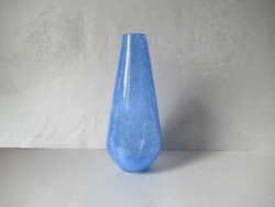 Gyönyörű, kék jarcagi fátyolüveg váza (24 cm)