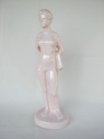 Retro ... Signed king ceramic large size female nude statue