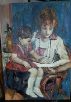 Balogh András- Olvasás c festménye