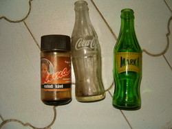 Régi 3 db coca cola márka paloma kávés üveg doboz retró italos üveg 80 s évek szocreál kádár