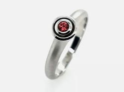 Special red spinel gemstone ring, size 59 925 silver new