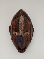 African Antique Mask with Patina Yoruba Mask Nigeria Africa Drum 14.