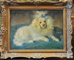 Henriëtte Ronner -Knip - nek tulajdonítva(1821. május 31. - 1909. március 2.) Kutya portré