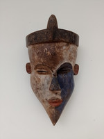 Afrika afrikai antik maszk Bakongo népcsoport Kongó dob 14.
