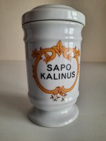 Antique porcelain pharmacy jar, container with lid