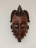 antik patinás afrika afrikai Baule népcsoport fa maszk Elefántcsontpart dob 15