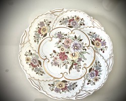 Hatalmas Zsolnay antik fali tányér
