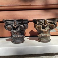 Bronze Doric Corinthian column casting, bronze! In pairs - .Furniture clock ornament, decoration, precision cast