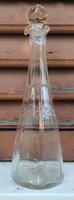 Stopper Bottle, Art Nouveau Liqueur, Schnapps Stopper Glass, Carafe Bottle