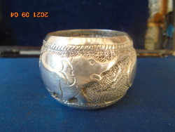 Szecessziós ezüst szalvéta gyűrű..27 gramm ca 3,5 cm extra ötvös munka kb 1920-30 évek