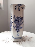 Gazdagon díszített gyönyörű szélmalmos holland porcelán váza