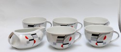 Design of retro coffee cups with cream pourer
