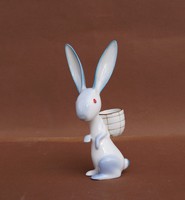 Aquincum aquazur 13.5 cm porcelain rabbit with bunny basket autumn tailor antonia