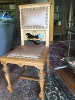 1880 as bőr antik copf stilusú szék.
