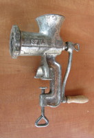 Old solid metal meat grinder