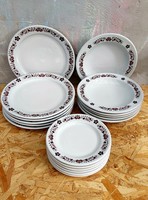 Extra rare brown Hungarian decor with lowland and lowland porcelains 6-6-6 pcs