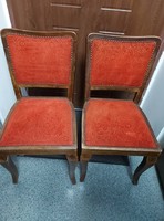 Art deco, riveted upholstered chairs, 2pcs