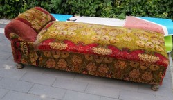 Antique spring couch with old German patty legs from the 1800s