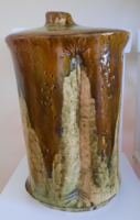 Hatalmas méretű Zsolnay pirogránit váza. 42 cm magas!