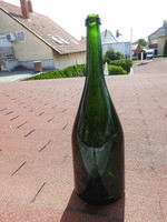 Antique 3 liter green wine bottle - wine bottle