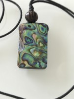 Peacock Shell Pendant on Adjustable Cord