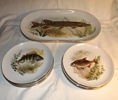 Porcelán halas készlet ,eredeti dobozában