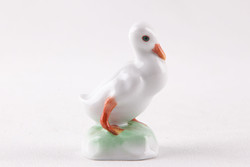 Herend white duck bird miniature hand painted porcelain figurine, flawless! (P037)